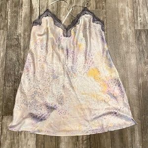 Victoria’s Secret cross-back satin slip.